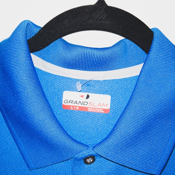 NWT Mens Sz L Blue Polo by GrandSlam - Picture 2 of 5